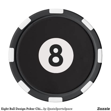 8 Ball Poker Chip