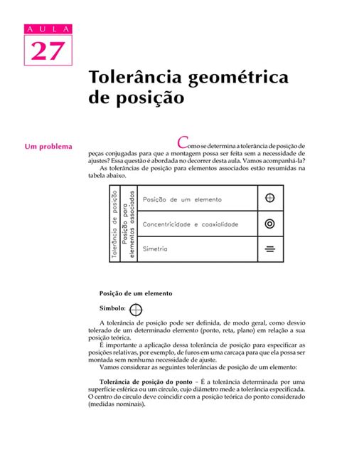 A Posicao De Espaco De Tolerancia