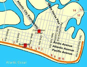 Atlantic City Casino Locais Do Mapa