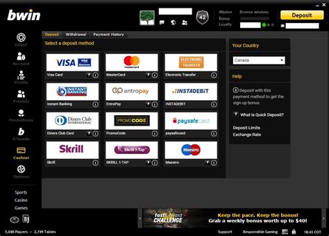 Bwin Player Could Log And Deposit Into