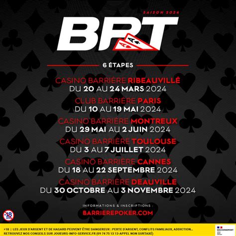 Calendrier Barriere Poker Tour 2024