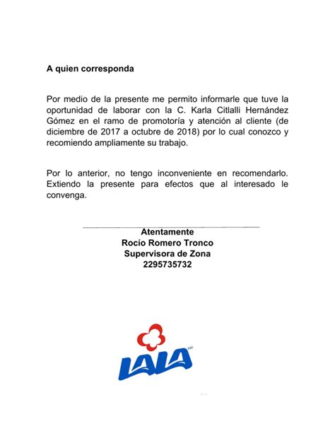 Carta De Exemplo Para Supervisor De Cassino