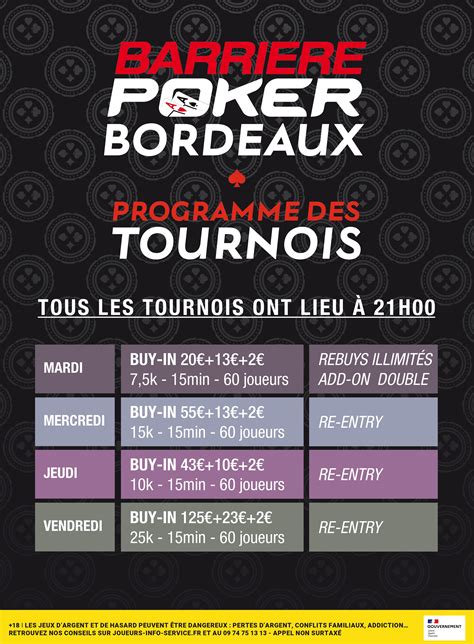 Casino Barriere Bordeaux Tournoi De Poker