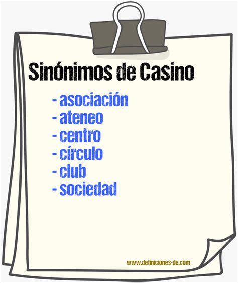 Casino De Dicionario De Sinonimos