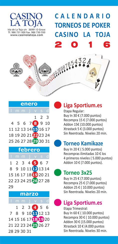 Casino De La Toja Calendario De Poker