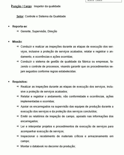 Casino Inspetor De Descricao De Trabalho