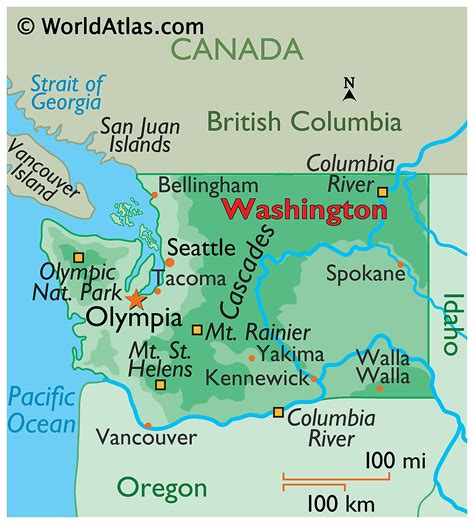 Cassinos No Estado De Washington Mapa