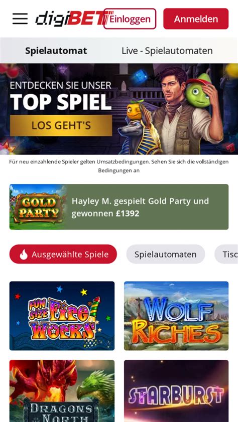 Digibet Casino Mobile