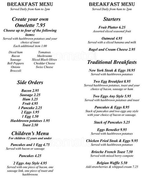 Esmeralda Rainha Casino Fife Menu