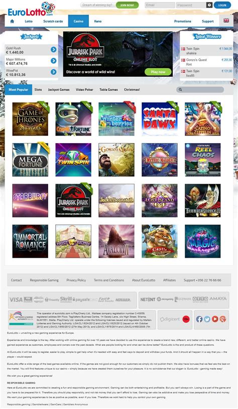 Eurolotto Casino Login