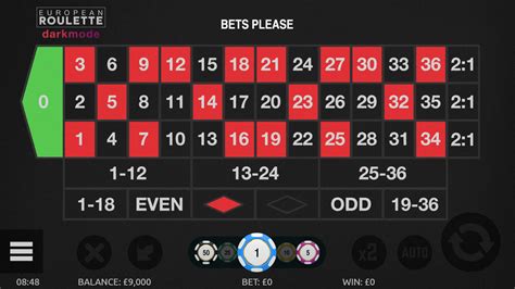 European Roulette Darkmode Novibet