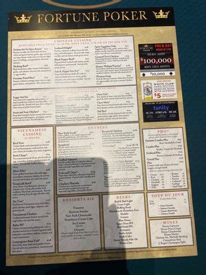 Fortune Poker Menu