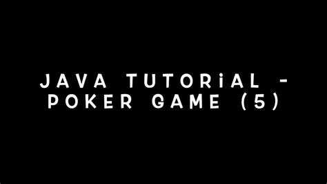Java Poker Projeto
