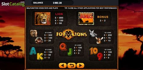 Jogue 101 Lions Online