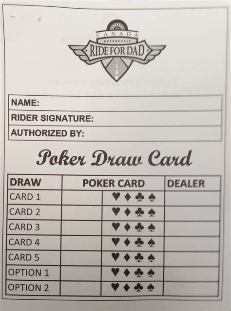 Livre Printable Poker Run Folhas