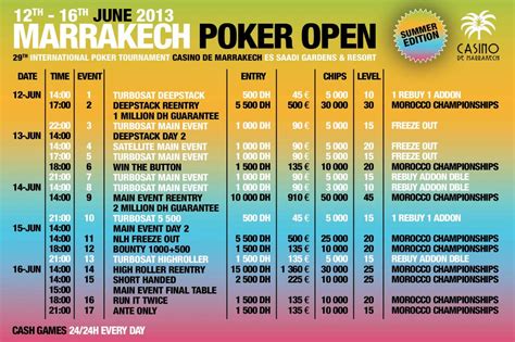 Marrakech Poker Open De Junho 2024