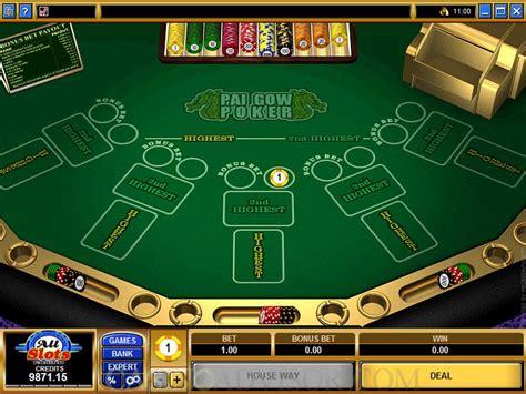 Pai Gow Poker Bonus Tabela De Pagamento
