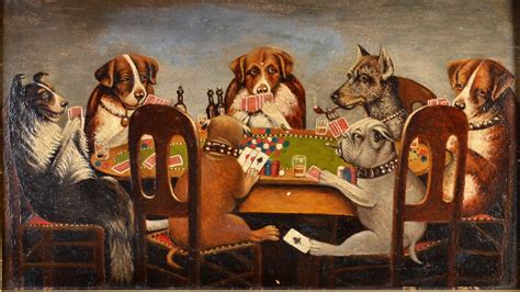 Perros Jugando Poker Pintura Original