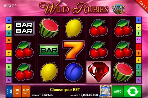 Play Wild Rubies Golden Nights Bonus Slot