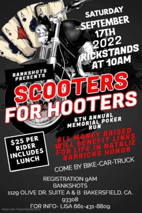 Scooters Para Hooters Poker Run
