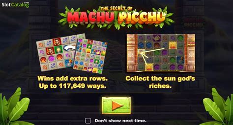Slot The Secret Of Machu Picchu