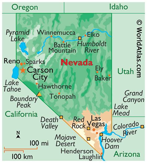 Stateline Cassinos De Nevada Mapa
