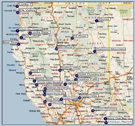 Sul Da California Casino Mapa