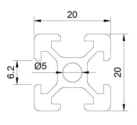 T Slot Modelo Cad