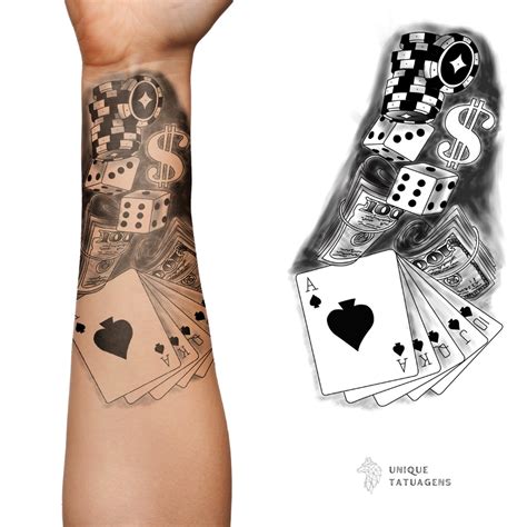 Tatuagem Motivo Pokerkarten