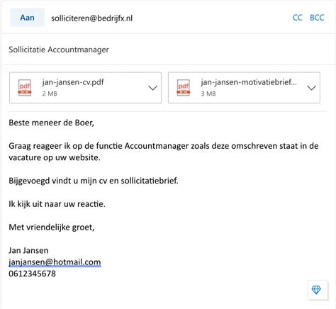 Voorbeeld Slotzin E Mail