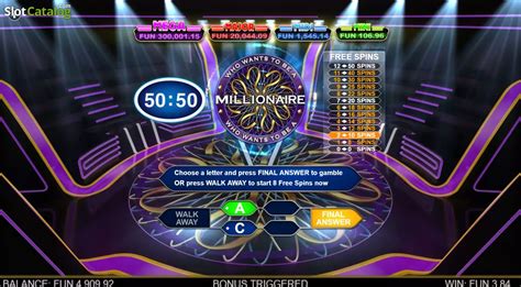 Who Wants To Be A Millionaire Megapays Slot Gratis